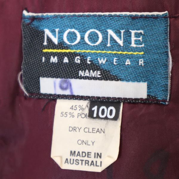 NOONE IMAGEWEAR 80s 90s オールド スクールジャケット ウール テーラードジャケット ボルドー NOONE IMAGEWEAR メンズ