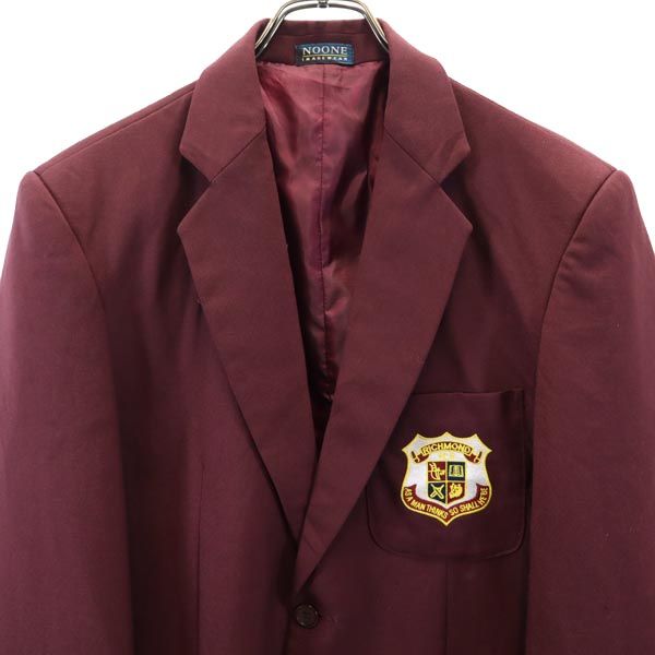 NOONE IMAGEWEAR 80s 90s オールド スクールジャケット ウール テーラードジャケット ボルドー NOONE IMAGEWEAR メンズ