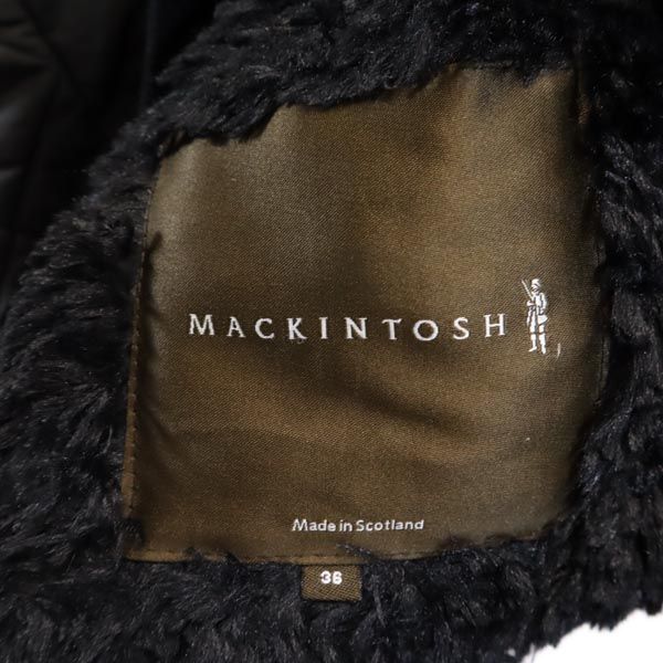 Mackintosh マッキントッシュ 英国製 キルティングジャケット 36 黒 裏ボア レディース