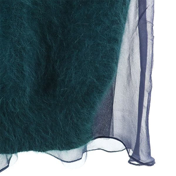 sacai luck サカイラック 長袖 切り替え Vネック セーター 緑 ニット レディース