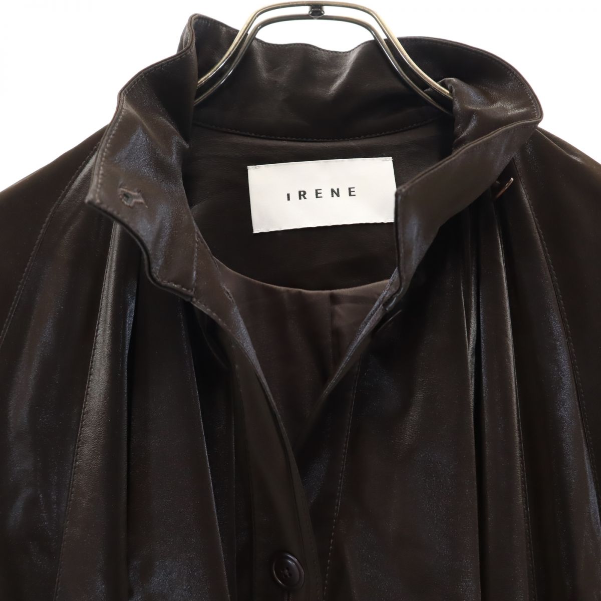 アイレネ フェイク レザーコート 36 ブラウン系 IRENE ジャケット レディース