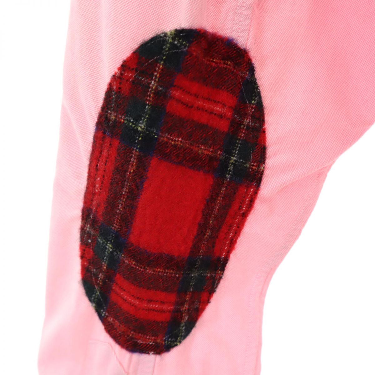 JUNYA WATANABE COMME des GARCONS MAN ジュンヤワタナベコムデギャルソンマン 2014年 日本製 チェック柄 切替 長袖 オックスフォード ボタンダウンシャツ M ピンク系 メンズ