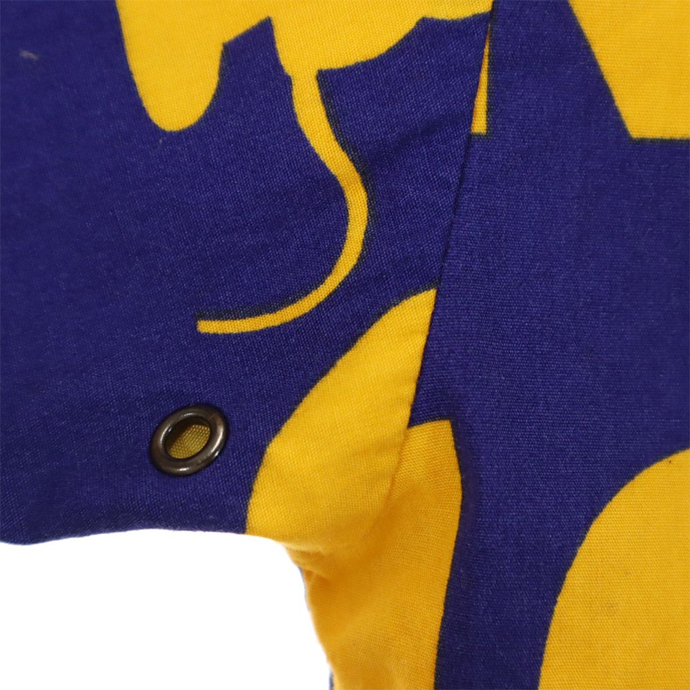 ミッキーアンドコー 90s オールド 総柄 ジップパーカー S ブルー×イエロー mickey & co. メンズ