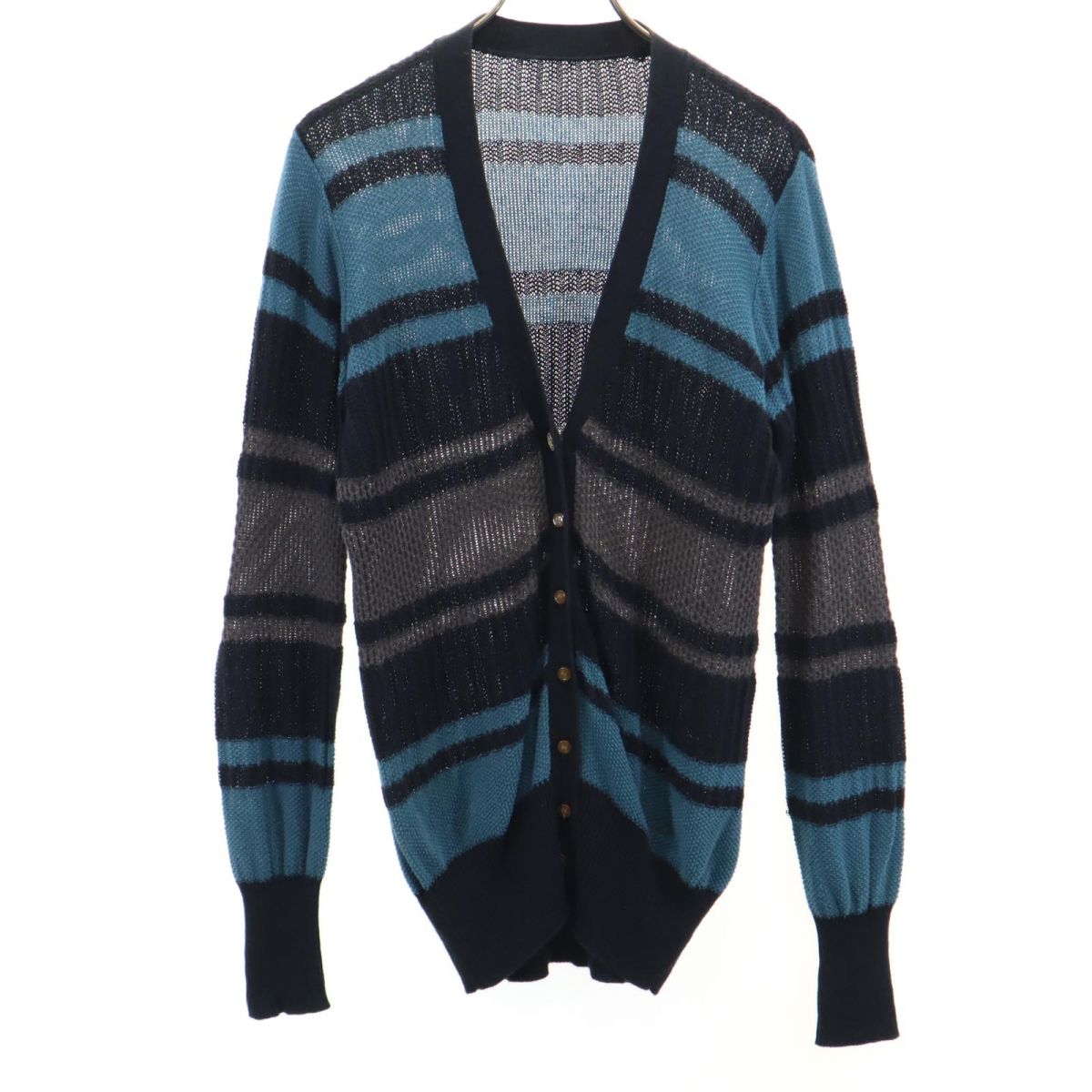 Vivienne Westwood Red Label ヴィヴィアンウエストウッド レッドレーベル リネンブレンド 長袖 カーディガン M Vネック レディース