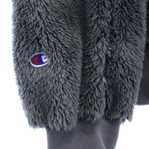 Champion チャンピオン ファー フリースジャケット L グレー メンズ