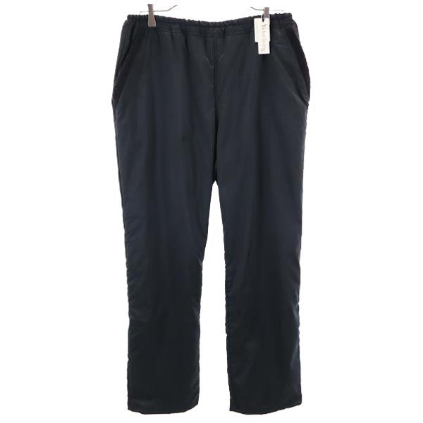 未使用 Y's for living ワイズフォーリビング ロングパンツ L ブラック タグ付き ウエストゴム 裏フリース メンズ