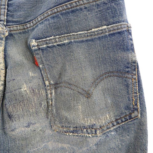 リーバイス 70s BIG E 66前期 足長R 赤耳 ストレートデニムパンツ w33 Levi's ボタンフライ ジーパン メンズ