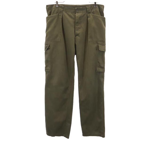 オーストリア軍 90s ミリタリー カーゴパンツ カーキ Austrian Army ボタンフライ メンズ