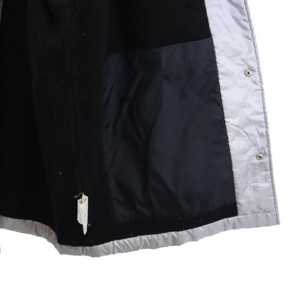 adidas アディダス 80s ヴィンテージ デサント製 ベンチコート L シルバー 裏ボア メンズ