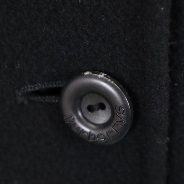 Burberrys バーバリーズ 90s オールド ウール100％ ステンカラーコート 9AR ブラック レディース