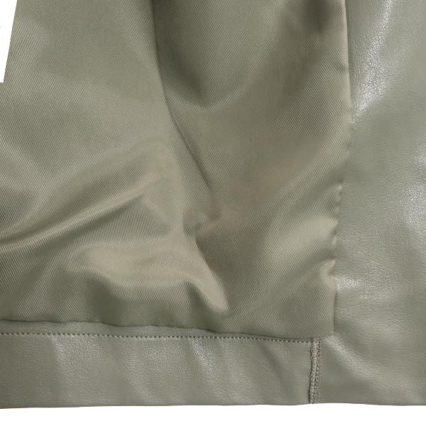 MAISON SPECIAL メゾンスペシャル ノースリーブ フェイクレザー ジャケット FREE グレー系 レディース