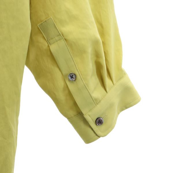 MAISON SPECIAL メゾンスペシャル 長袖 バンドカラー シャツワンピース XS イエロー系 レディース