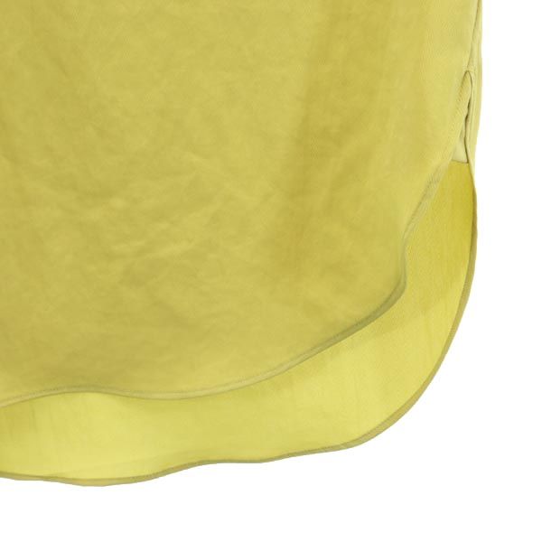 MAISON SPECIAL メゾンスペシャル 長袖 バンドカラー シャツワンピース XS イエロー系 レディース