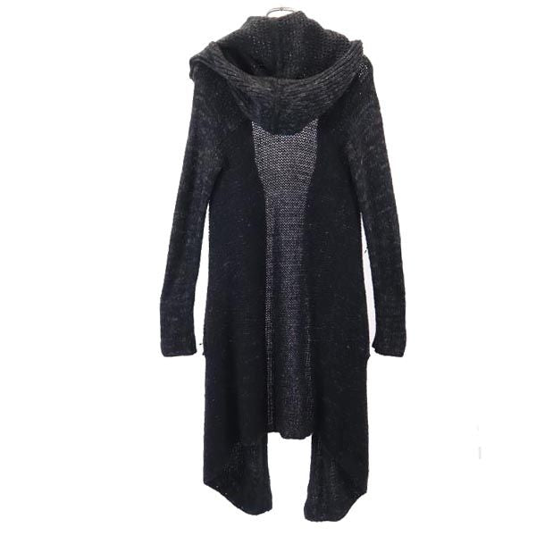 ヘルムートラング フーディーロング カーディガン S ブラック HELMUT LANG メンズ