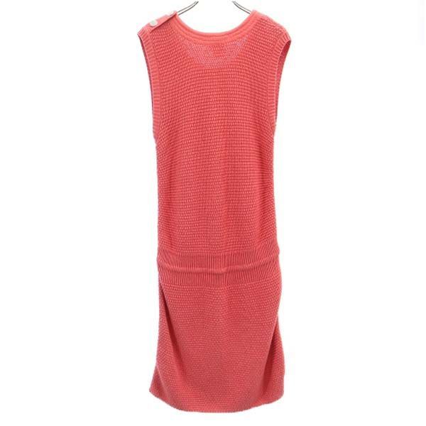 Chloe クロエ イタリア製 ノースリーブ ニット ワンピース XS ピンク レディース