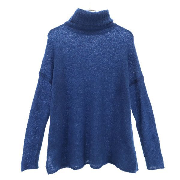 SIMON MILLER サイモンミラー モヘヤ シルク 長袖 タートルネック セーター 1 紺 ニット レディース
