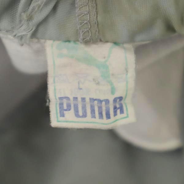 PUMA プーマ 80s イタリア製 ヴィンテージ ロゴ刺_ 2WAY ジップジャケット L ブルー系 メンズ