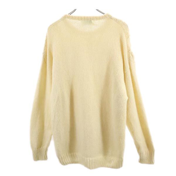 McGUINNESS 80s フィッシャーマン ヴィンテージ 長袖 ウール セーター ホワイト系 ニット メンズ