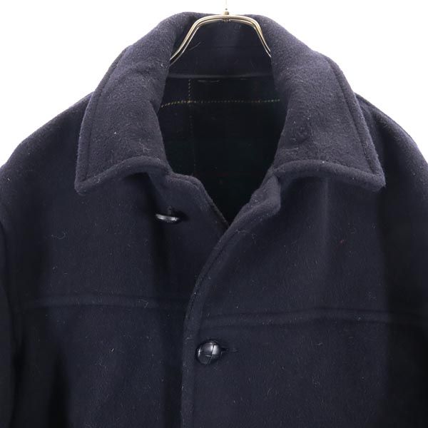 Brooks Brothers ブルックスブラザーズ 80s イギリス製 ヴィンテージ メルトンウール ステンカラーコート M ネイビー メンズ