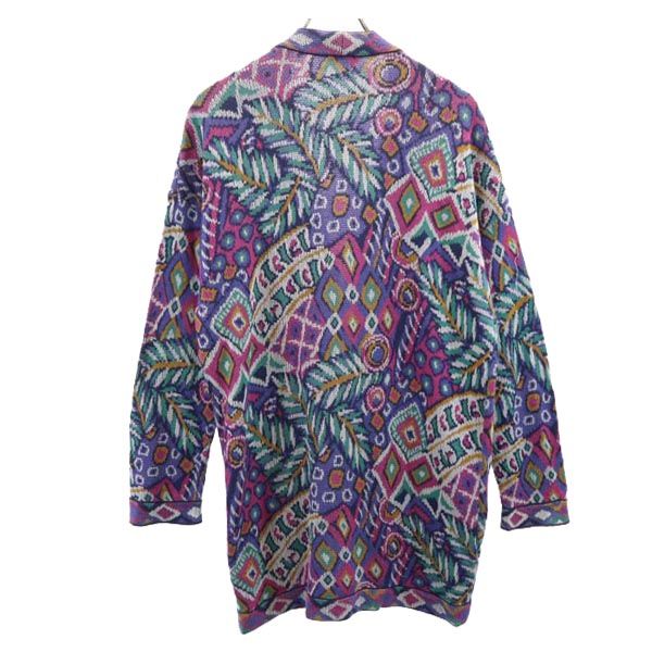 Missoni ミッソーニ イタリア製 オールド 総柄 長袖 ニット カーディガン 44 レディース
