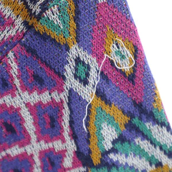 Missoni ミッソーニ イタリア製 オールド 総柄 長袖 ニット カーディガン 44 レディース