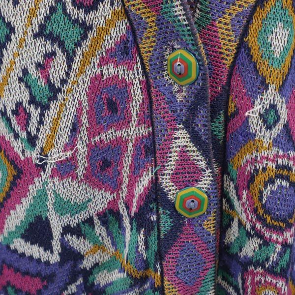 Missoni ミッソーニ イタリア製 オールド 総柄 長袖 ニット カーディガン 44 レディース