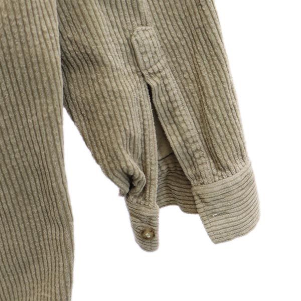 Levi's リーバイス イタリア製 長袖 コーデュロイシャツ L カーキ系 メンズ