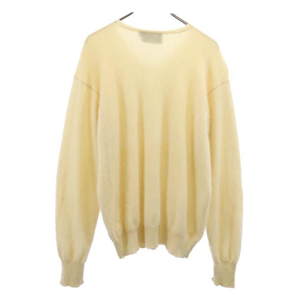 Polo by Ralph Lauren ポロバイラルフローレン カシミヤ100％ 長袖 Vネック セーター XL アイボリー ニット メンズ