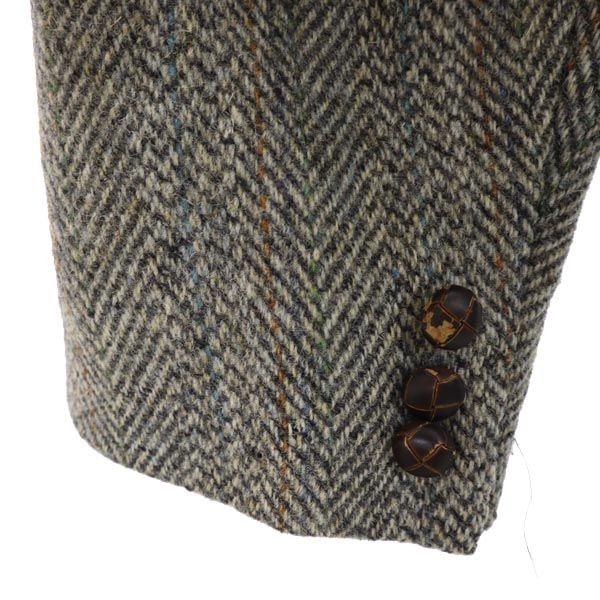 HARRIS TWEED ハリスツイード 70s 80s USA製 ヴィンテージ ウール テーラードジャケット グレー系 メンズ