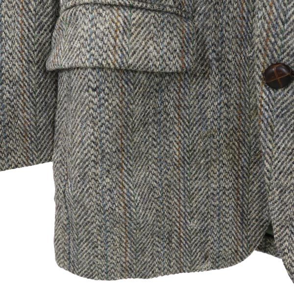 HARRIS TWEED ハリスツイード 70s 80s USA製 ヴィンテージ ウール テーラードジャケット グレー系 メンズ