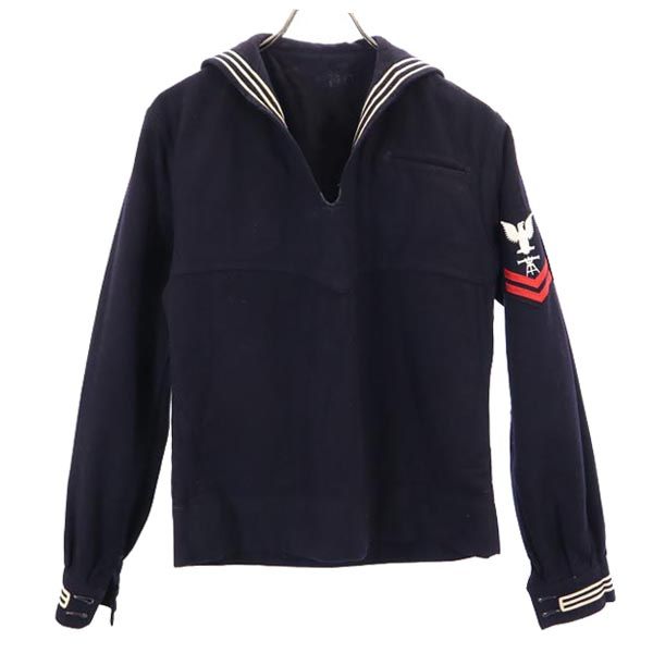NAVAL CLOTHING FACTORY ネイバルクロージングファクトリー 60s ウール セーラー US NAVY アメリカ海軍 長袖 ミリタリーシャツ ネイビー ヴィンテージ メンズ