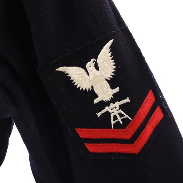 NAVAL CLOTHING FACTORY ネイバルクロージングファクトリー 60s ウール セーラー US NAVY アメリカ海軍 長袖 ミリタリーシャツ ネイビー ヴィンテージ メンズ