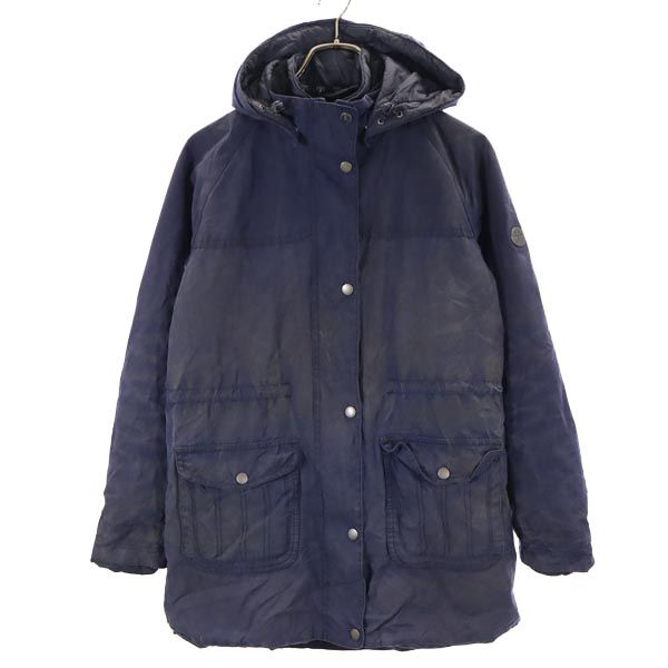 Barbour バブアー 中綿 ワックスドコットン コート US 6(UK10) ネイビー フード レディース