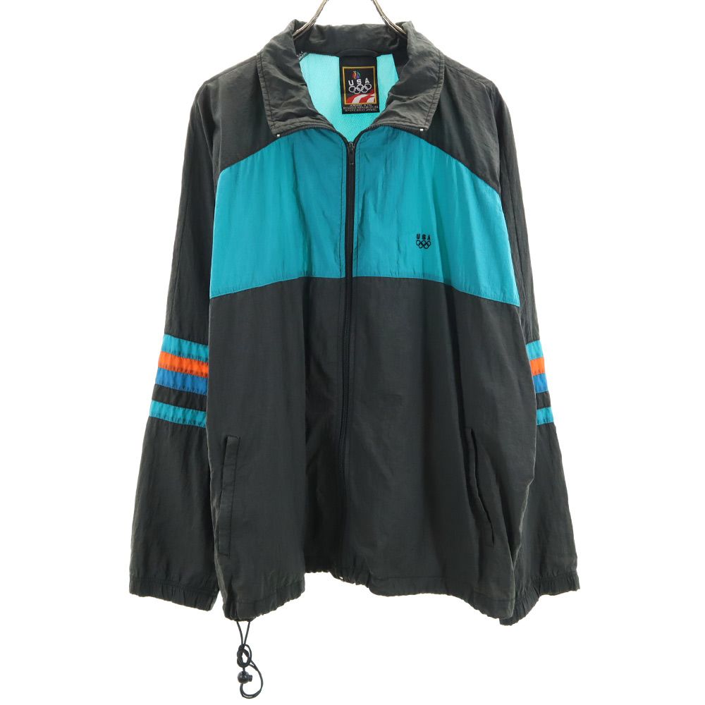 90s USA オリンピック ナイロンジャケット XL ブラック系 メンズ