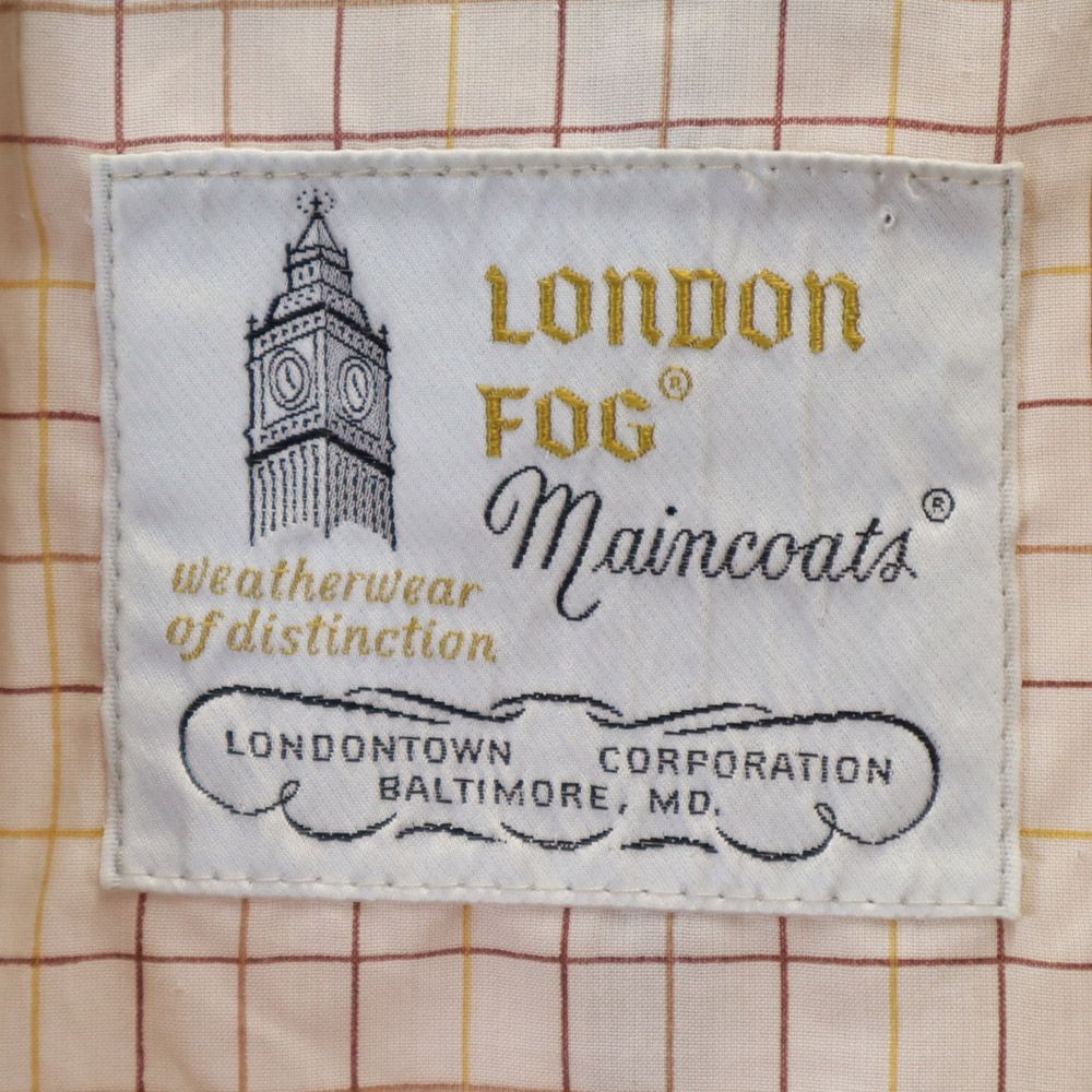 ロンドンフォグ 70s 80s ヴィンテージ ステンカラーコート 14REG ベージュ LONDON FOG レディース