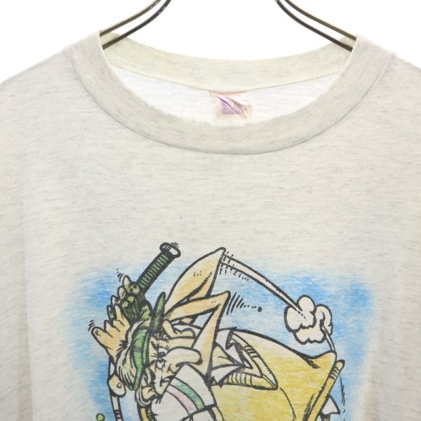 HUMEUR DESIGN 90s オールド ゴルフプリント 半袖 Tシャツ グレー系 HUMEUR DESIGN ヴィンテージ メンズ