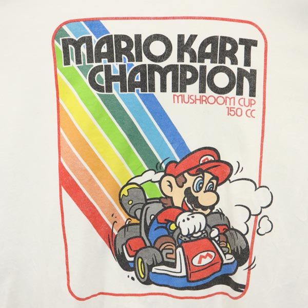 MARIOKART マリオカート 半袖 Tシャツ XL 白系 マリオレーサー レース メンズ