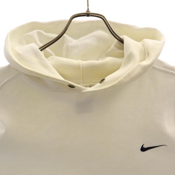 NIKE ナイキ 90s 00s 白タグ オールド 長袖 スウェットパーカー L ホワイト系 裏フリース メンズ