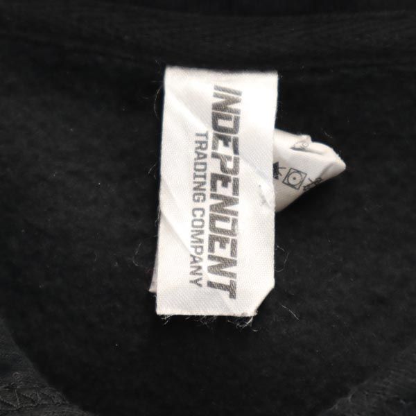 INDEPENDENT インディペンデント プリント 長袖 スウェットパーカー M ブラック 裏起毛 プルオーバー メンズ