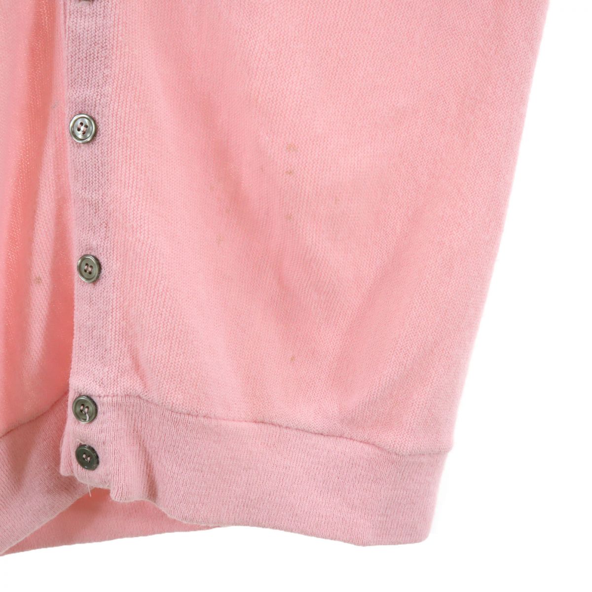 THE FOX COLLECTION ザフォックスコレクション 70s 80s USA製 ヴィンテージ 長袖 ニット カーディガン X-TALL(42) ピンク メンズ