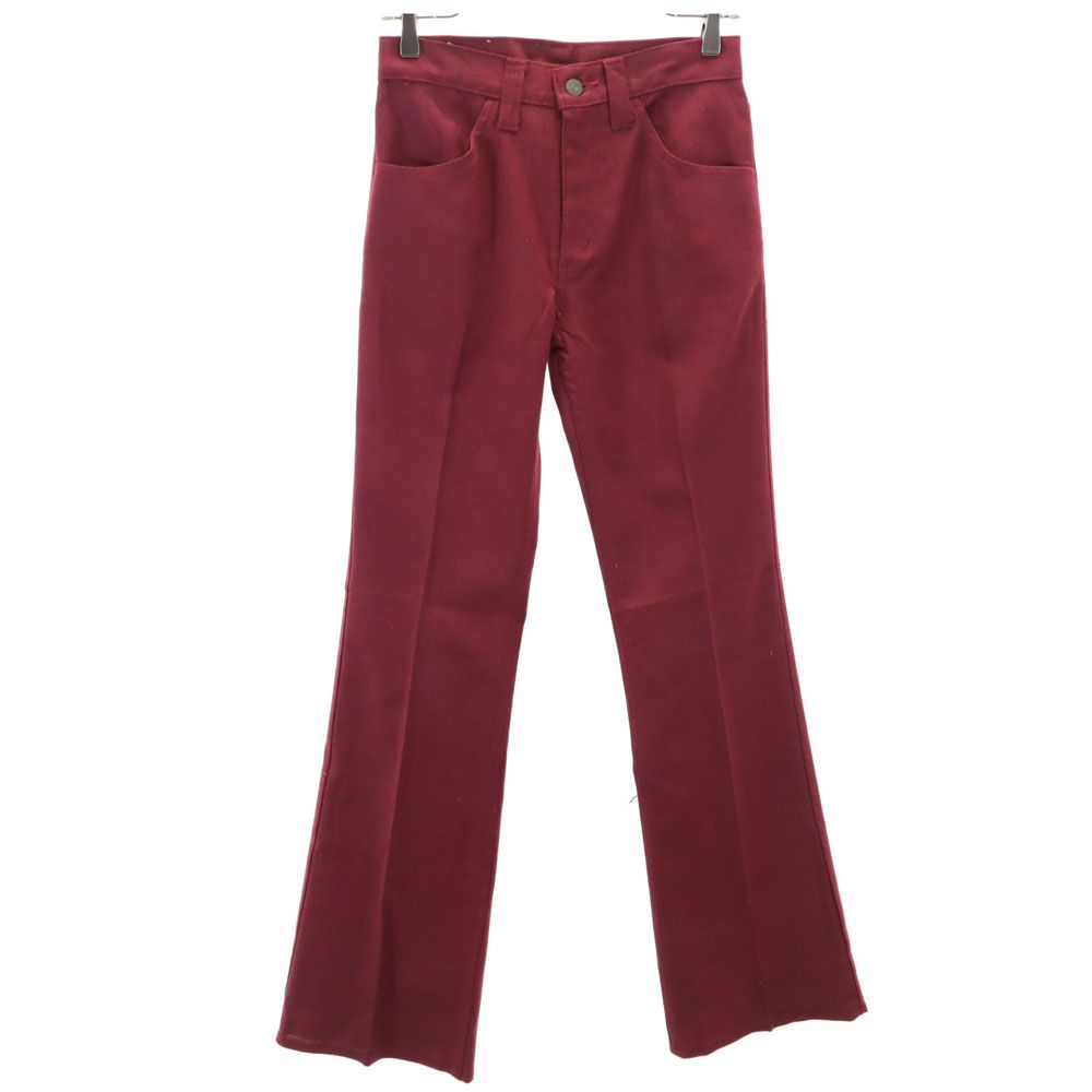Levi's リーバイス 70s 未使用 STA-PREST デッドストック 646 極東リーバイス BIG E ブーツカットパンツ W29 レッド系 ビッグE タグ付き メンズ