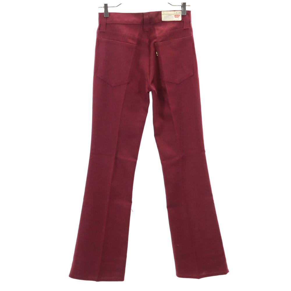 Levi's リーバイス 70s 未使用 STA-PREST デッドストック 646 極東リーバイス BIG E ブーツカットパンツ W29 レッド系 ビッグE タグ付き メンズ