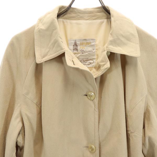 LONDON FOG ロンドンフォグ 70s 80s ヴィンテージ RAINSKINS ステンカラーコート 18 ベージュ ビッグサイズ レディース