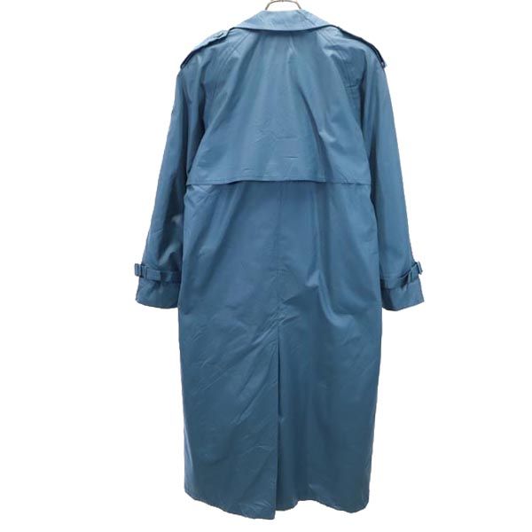 LONDON FOG ロンドンフォグ 80s ウールブレンド ヴィンテージ 長袖 ライナー付き トレンチコート 10-M ブルー系 レディース