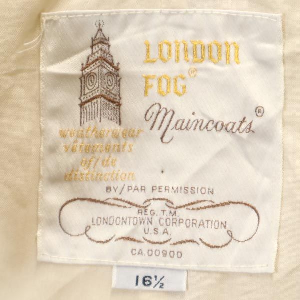 LONDON FOG ロンドンフォグ 80s ヴィンテージ 長袖 ステンカラーコート 16 1/2 カーキ系 レディース