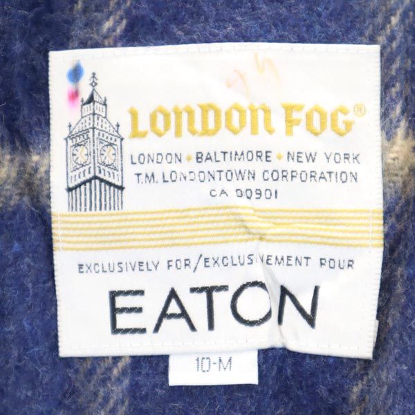 LONDON FOG ロンドンフォグ 80s ヴィンテージ 長袖 ステンカラーコート 10-M ネイビー系 レディース