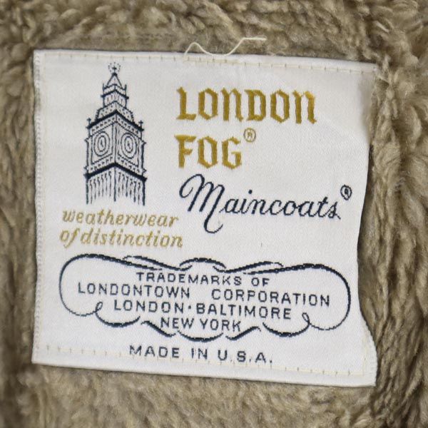 LONDON FOG ロンドンフォグ 80s USA製 ヴィンテージ ライナー付き トレンチコート 10 PET ベージュ レディース