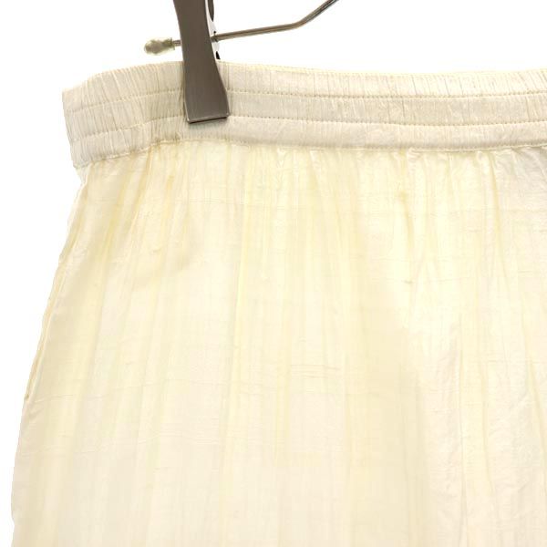SANDY STARKMAN 90s オールド マキシ丈 シルク100％ ギャザースカート M アイボリー SANDY STARKMAN ワッシャー加工 レディース