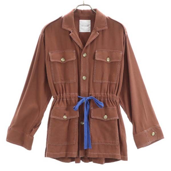 未使用 CREOLME クレオルム サファリジャケット free ブラウン レディース