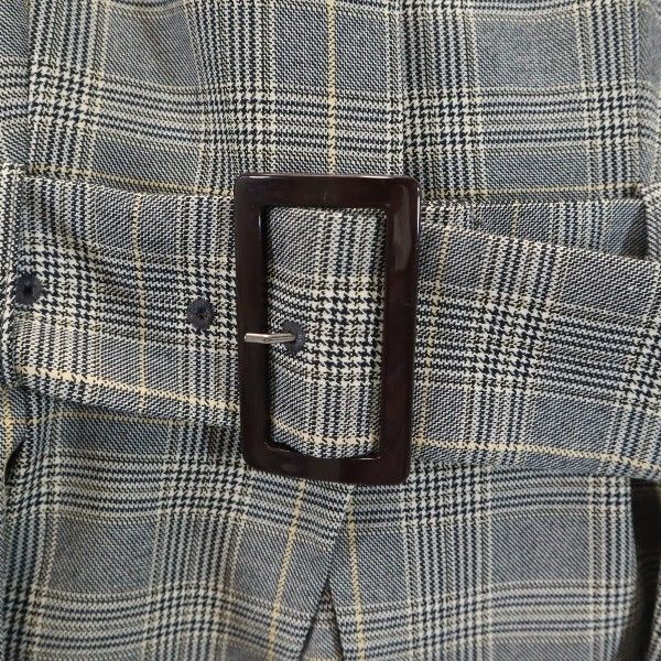 未使用 Rirandture リランドチュール チェック キャミソール 上下 セットアップ 1 グレー×ブラウン プリーツスカート レディース